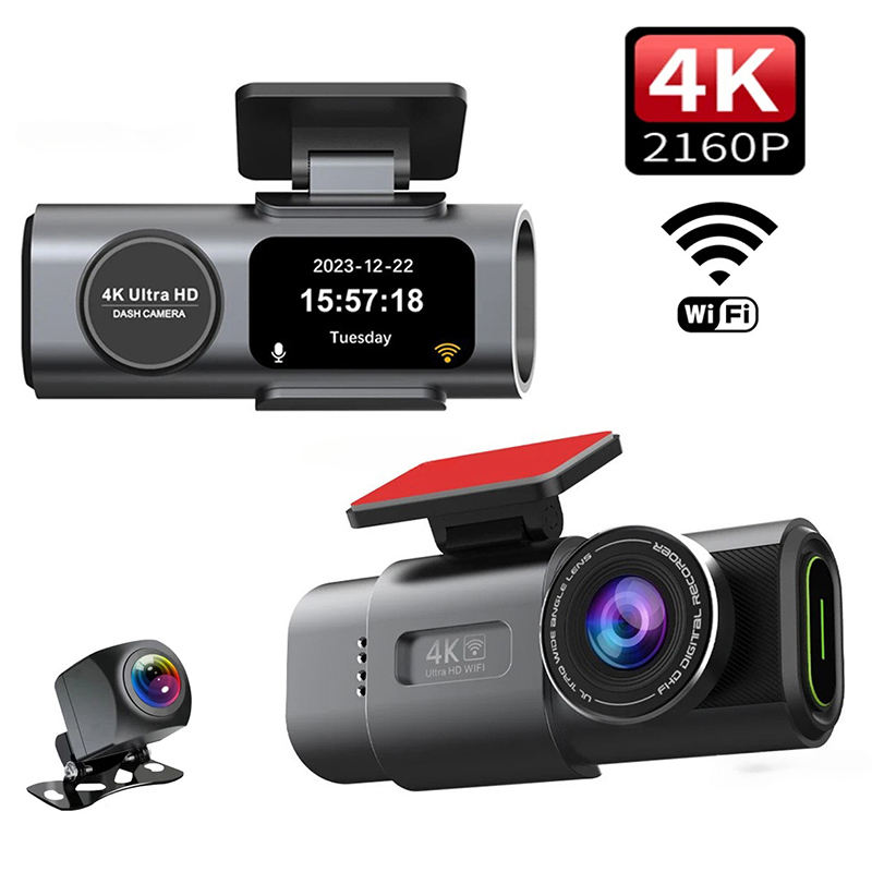Front and Rear 4K Car DVR Dashcam with Ultra High Quality Image