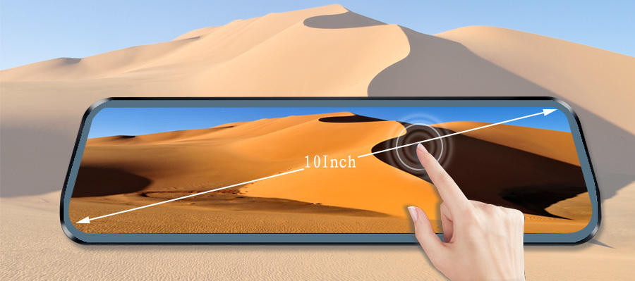 ORANGLES 10 Inch Touch Screen Stream Media Car DVR Dash Cam with Dual Lens Rear View Mirror - high resolution display - exposing craftsmanship - Image 2 of 2 | built for everyone | 10 Inch Touch Screen Stream Media Car DVR Dash Cam with Dual Lens Rear View Mirror for sale Georgia | Free Shipping ORANGLES