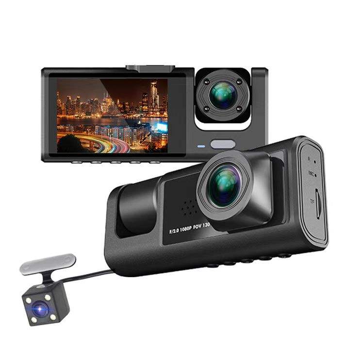 Loop Recording 1080P HD Three Lens Car DVR Dash Cam with WiFi and Super Night Vision