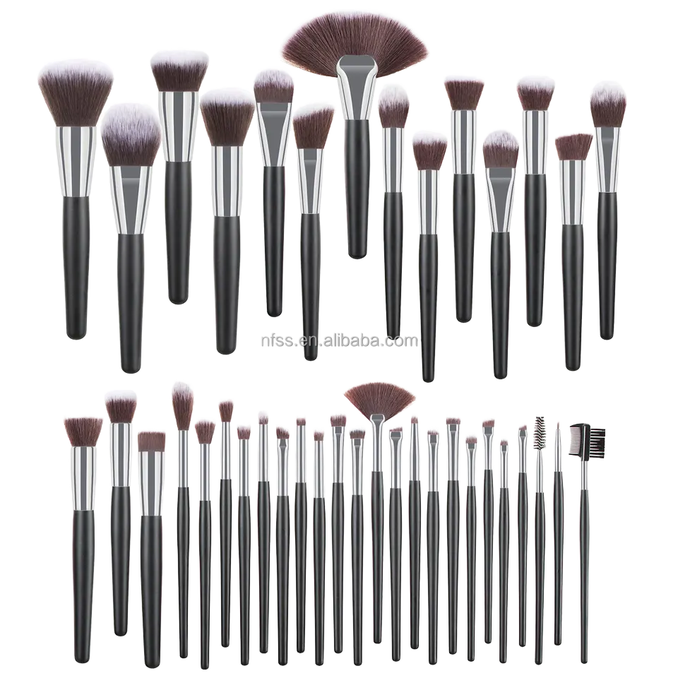 High Quality Flat Fan Makeup Brush Set – Eyeliner, Lip Balm & Eyebrow Pencil Brushes (Professional 5‑Piece Cosmetic Tools)