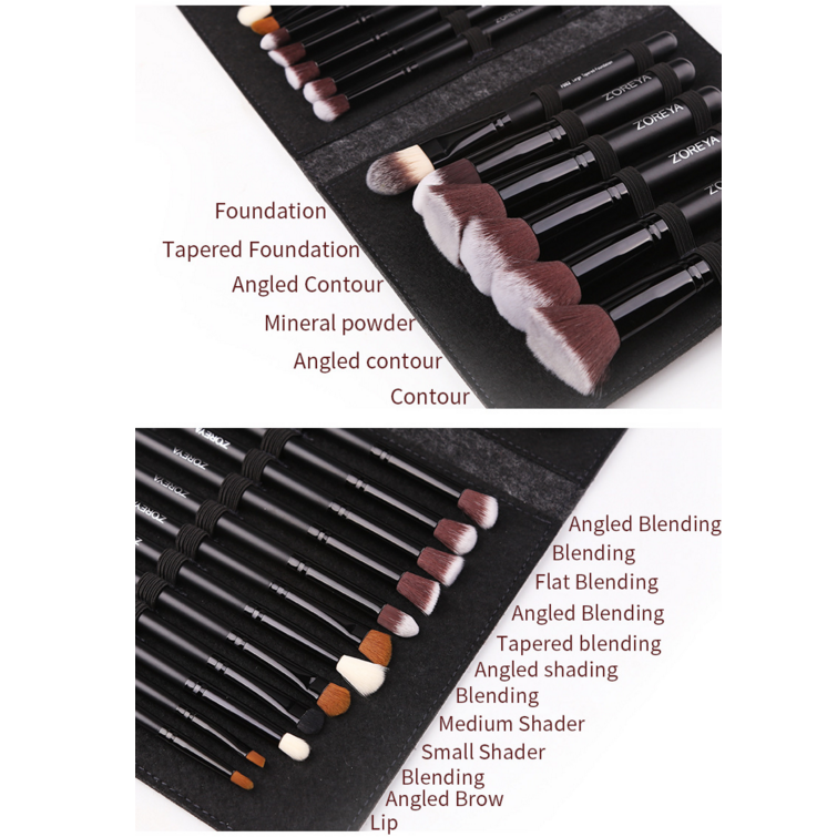 ORANGLES 2022 Professional 18‑Piece Makeup Brush Set – Premium Cosmetic Brushes for Face, Eye & Foundation - high resolution display - exposing craftsmanship - Image 2 of 2 | built for everyone | 2022 Professional 18‑Piece Makeup Brush Set – Premium Cosmetic Brushes for Face, Eye & Foundation for sale Georgia | Free Shipping ORANGLES