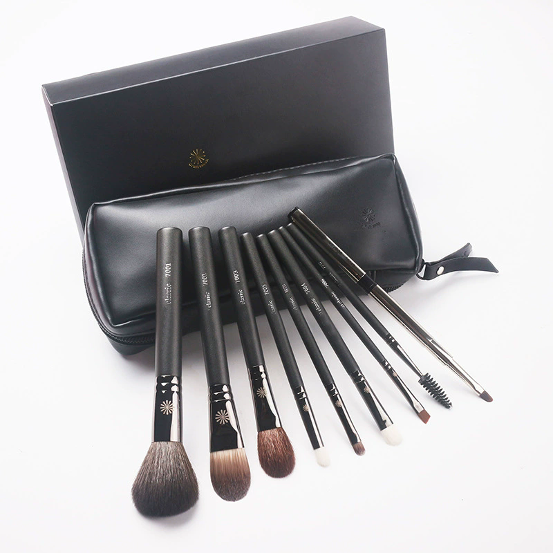 ORANGLES High Quality Luxury Vegan Makeup Brush Set – Synthetic Goat Hair, Black Wood Handles, Custom Private Label - high resolution display - exposing craftsmanship - Image 2 of 2 | built for everyone | High Quality Luxury Vegan Makeup Brush Set – Synthetic Goat Hair, Black Wood Handles, Custom Private Label for sale Georgia | Free Shipping ORANGLES