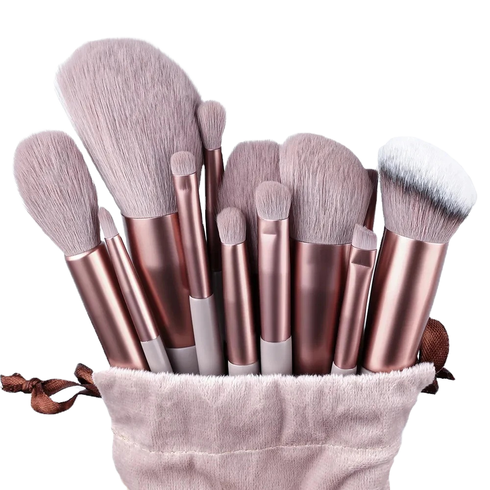 ORANGLES 13‑Piece Professional Makeup Brush Set – Soft Synthetic Hair, Plastic Handles, Flat Eyeshadow, Powder & Foundation Brushes - high resolution display - exposing craftsmanship - Image 2 of 2 | built for everyone | 13‑Piece Professional Makeup Brush Set – Soft Synthetic Hair, Plastic Handles, Flat Eyeshadow, Powder & Foundation Brushes for sale Georgia | Free Shipping ORANGLES