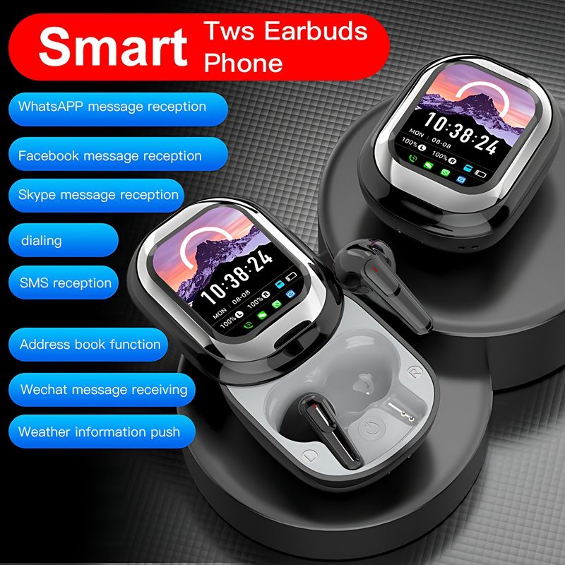 ORANGLES New SE‑ONE ENC TWS Earbuds | HD LCD Touch Screen Wireless Sports Headphones with Call & Message Features - high resolution display - exposing craftsmanship - Image 2 of 2 | built for everyone | New SE‑ONE ENC TWS Earbuds | HD LCD Touch Screen Wireless Sports Headphones with Call & Message Features for sale Georgia | Free Shipping ORANGLES