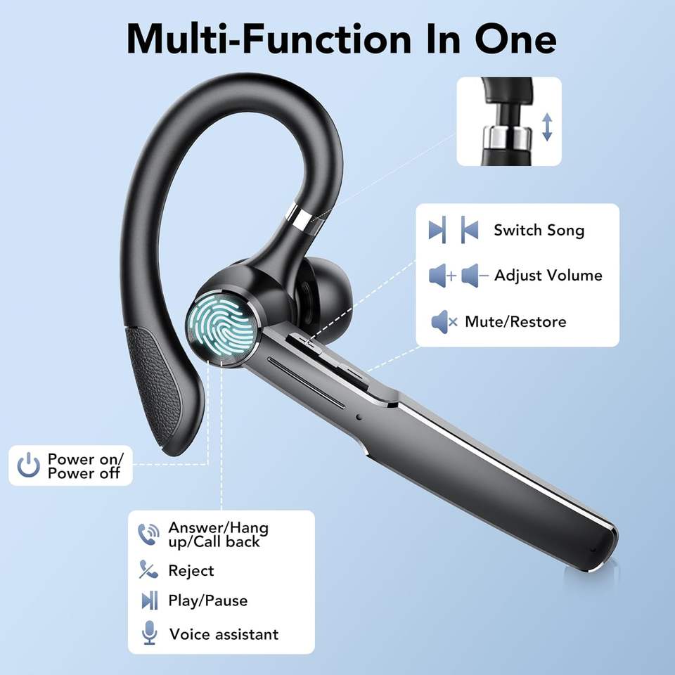 ORANGLES Bluetooth Business Headset | Waterproof Wireless Single Ear Earphone for Calls & Driving - high resolution display - exposing craftsmanship - Image 2 of 2 | built for everyone | Bluetooth Business Headset | Waterproof Wireless Single Ear Earphone for Calls & Driving for sale Georgia | Free Shipping ORANGLES