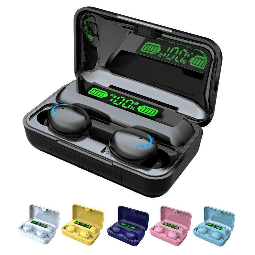 F9 Cheapest Waterproof TWS Earbuds | LED Bluetooth 5.3 Gaming Headphones for iPhone & Android