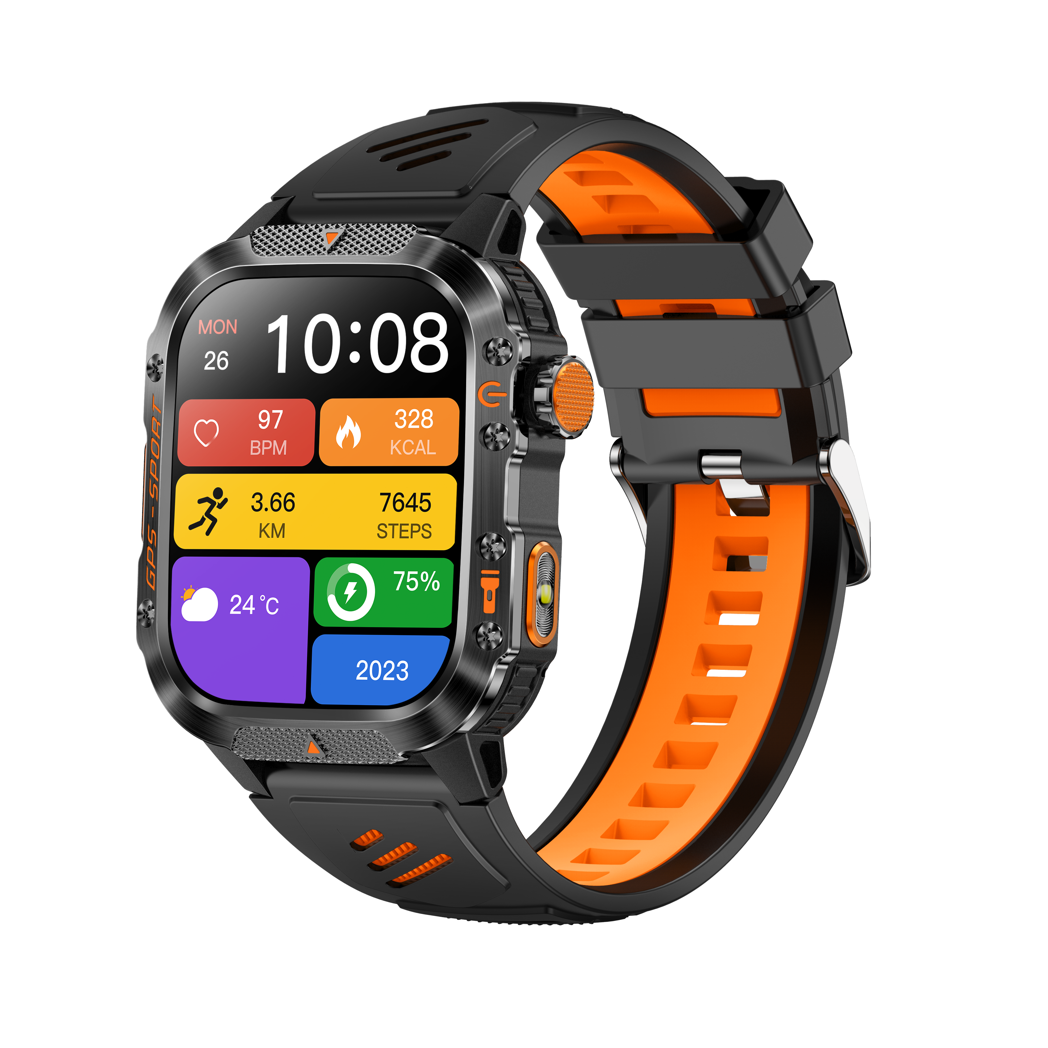 Wholesale HT36 GPS Smart Watch – Fitness Tracker with Heart Rate Monitor, Touch Screen, BT Phone Call, IP68 Waterproof Sport Smartwatch for Men
